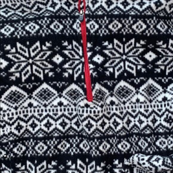Lands’ End Snowflake Fleece Quarter-Zip Fleece | Sz XS - Picture 3 of 4